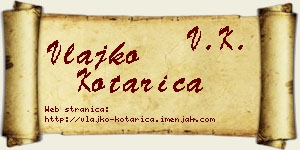 Vlajko Kotarica vizit kartica
